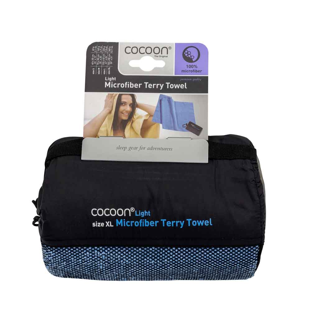 Cocoon Microfiber Terry Towel Light 150x80cm light blue Cocoon Microfiber Terry Towel Light 150x80cm light blue